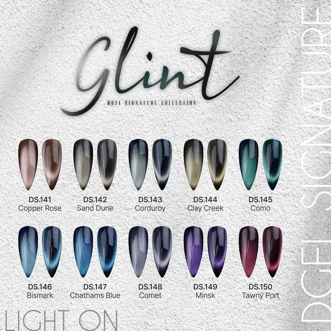 (PREORDER) DGEL Signature GLINT 10pc collection - cat eye magnetic gel | HEMA FREE