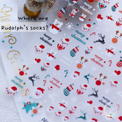 BLANC BLANC Ruldolph’s socks stickers