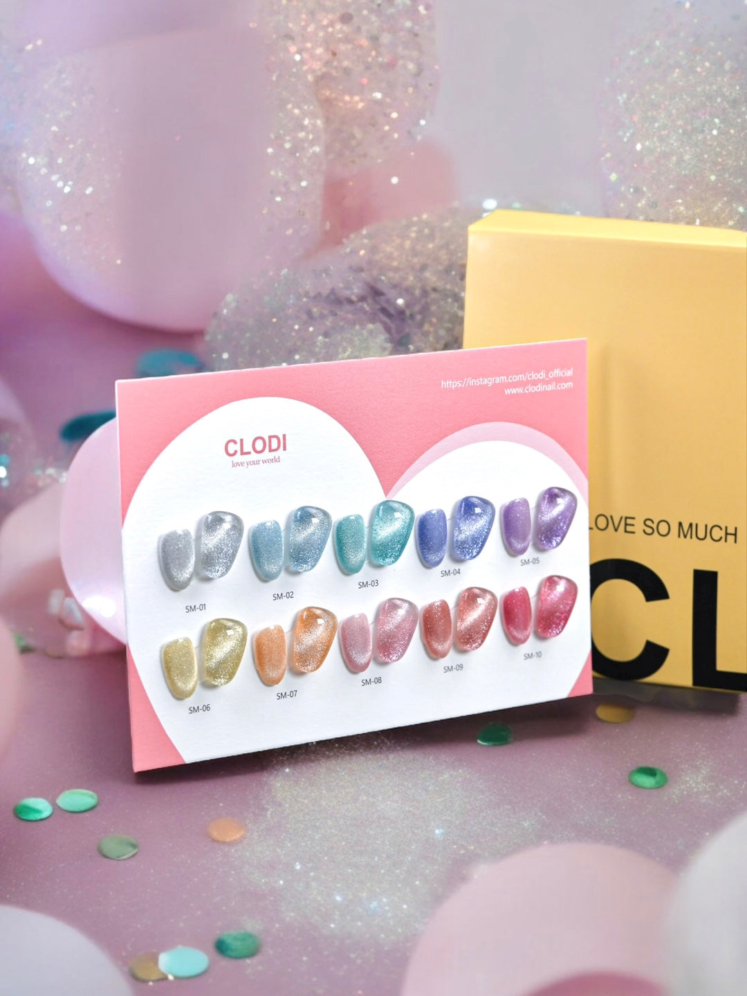 CLODI Love so much 10pc collection - reflective magnet gel