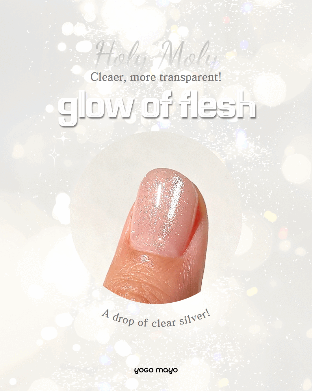 YOGO Holy moly Silver magnetic cat eye gel + FREE MAGNET | UPDATED VER.