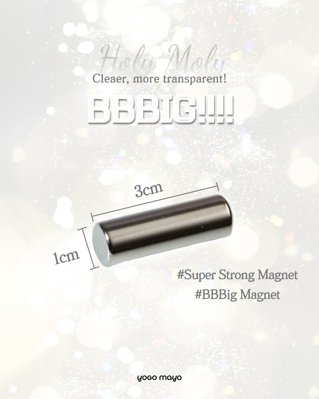 YOGO Holy moly Silver magnetic cat eye gel + FREE MAGNET | UPDATED VER.