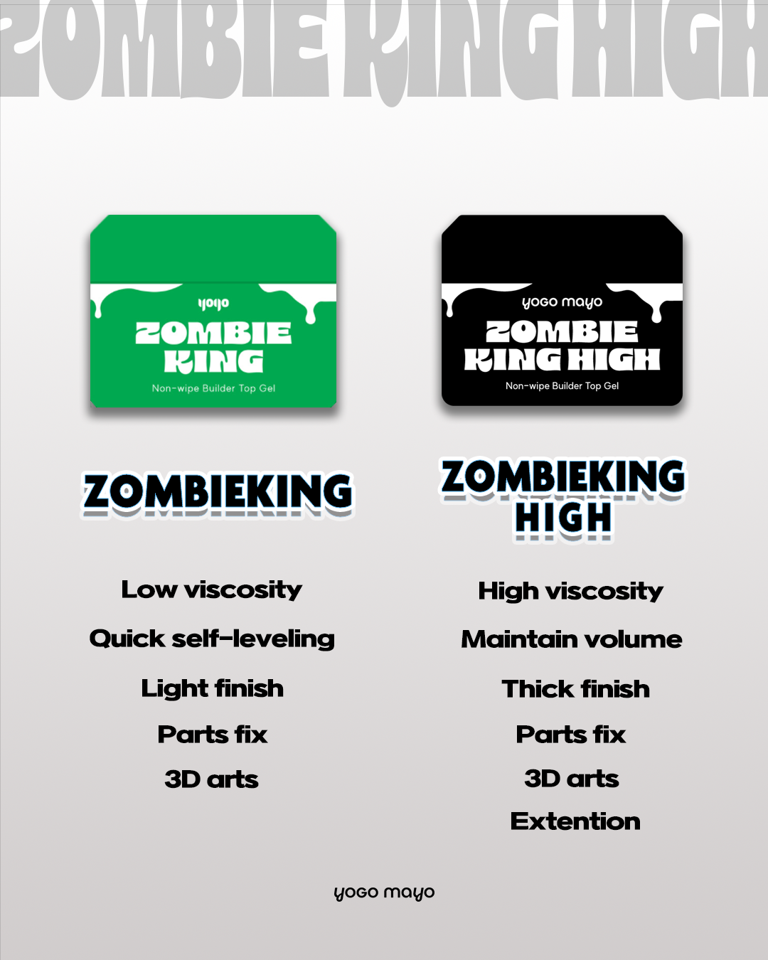 YOGO MAYO Zombie King HIGH | builder top gel (Non wipe) 30g