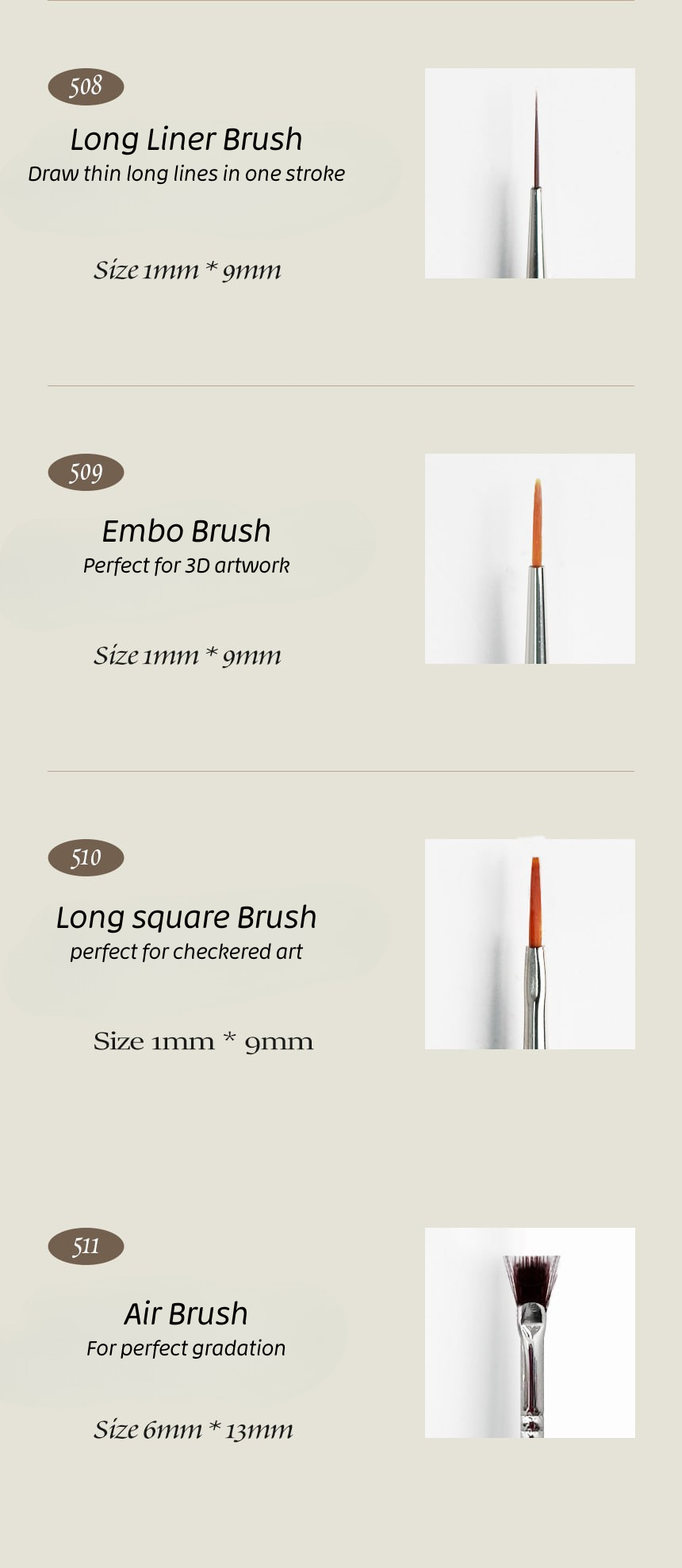 Fauve Square Brush-501 Fauve Square Brush-501
