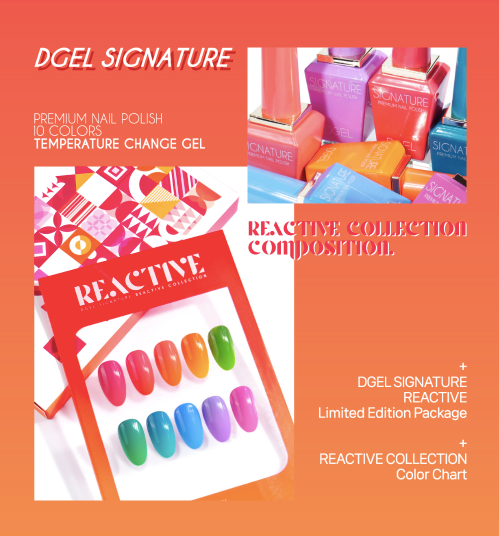 DGEL Signature REACTIVE 10pc collection - temperature colour change gel