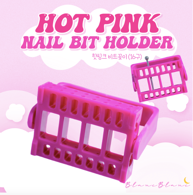 BLANC BLANC Hot pink nail drill bit holder