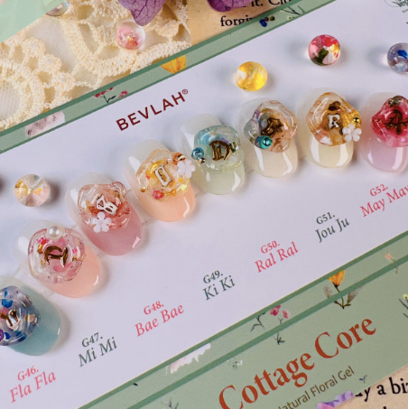 (IN STOCK) BEVLAH Cottage Core Collection - 8 natural floral gels (HEMA FREE)