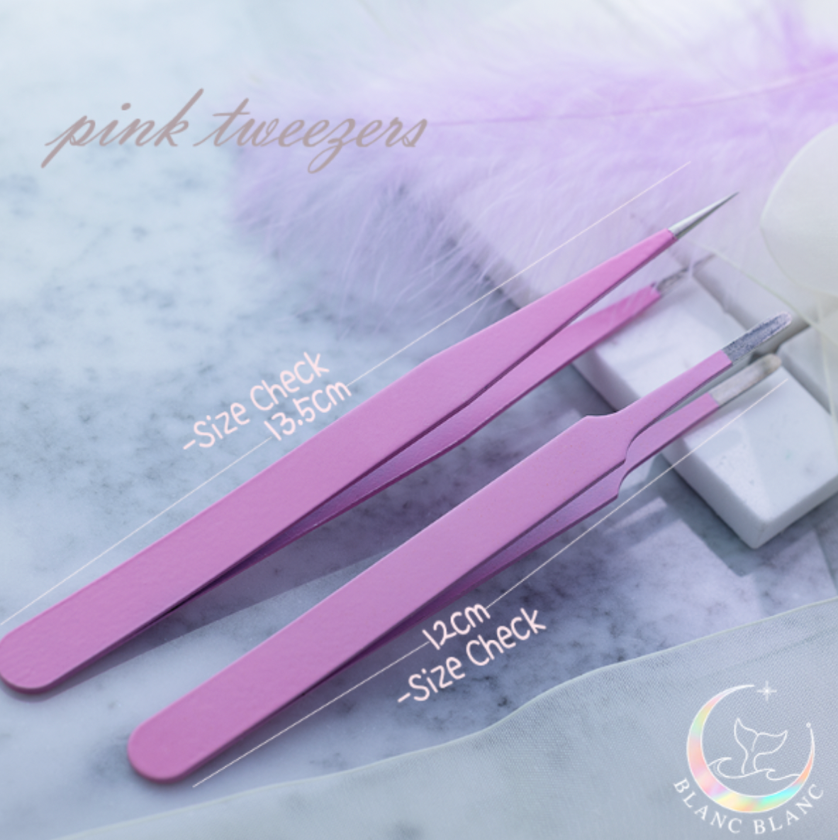 BLANC BLANC Pink tweezers - 2 types