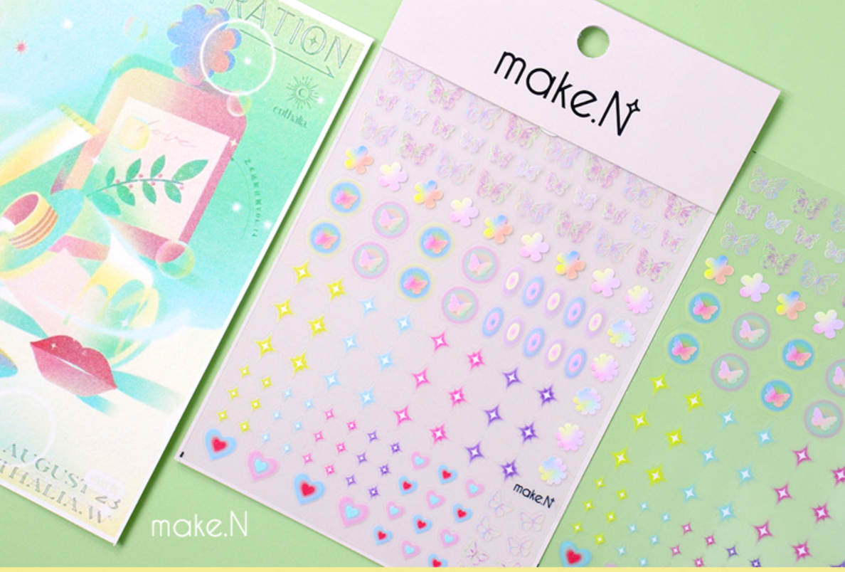MAKE.N Candy Flower Butterfly Heart Stickers
