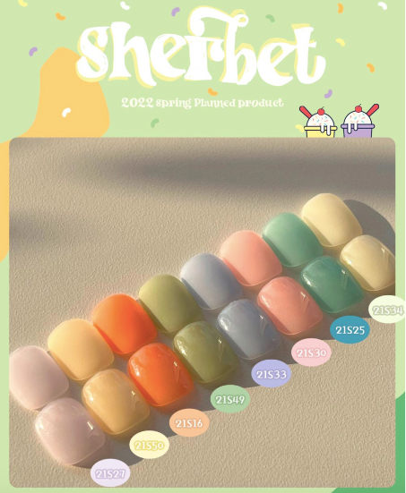 Sherbert Syrup IT'S LIT NAIL Sherbet syrup gel collection - individual bottles – Luna ...