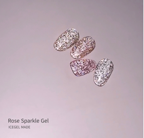 ICE GEL flash on off gel Rose sparkle - 4 colours