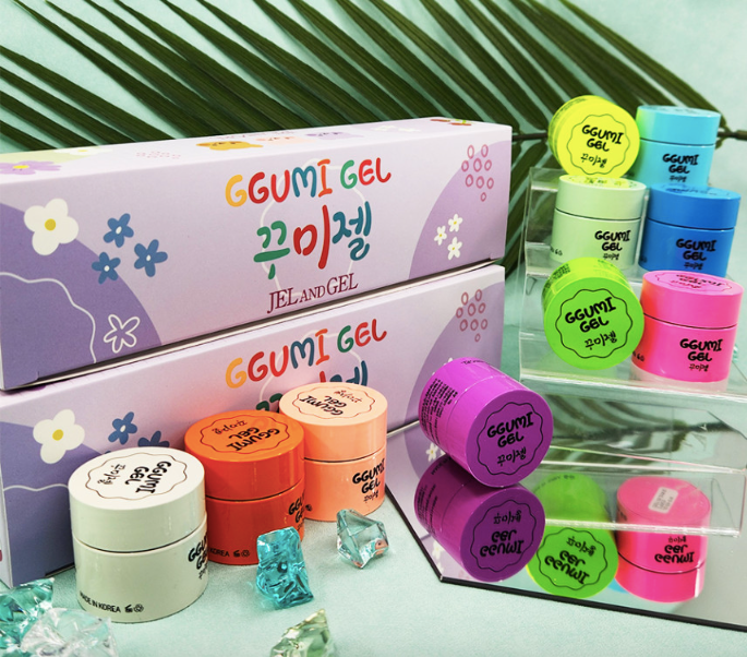 JEL and GEL Ggumi gel Neon/glow in the dark edition - 3D Embo gel 10 colours | HEMA FREE