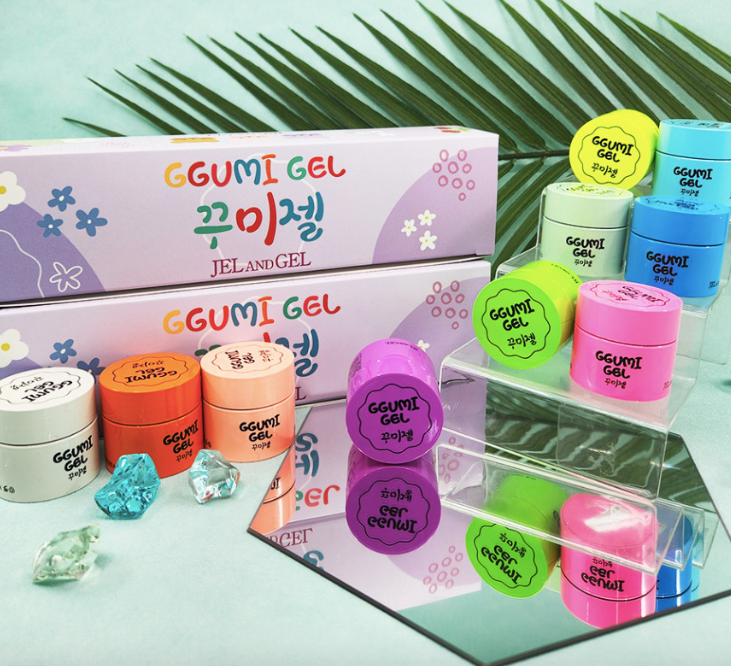 JEL and GEL Ggumi gel Neon/glow in the dark edition - 3D Embo gel 10 colours | HEMA FREE