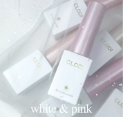 CLODI White pink glitter 6pc collection