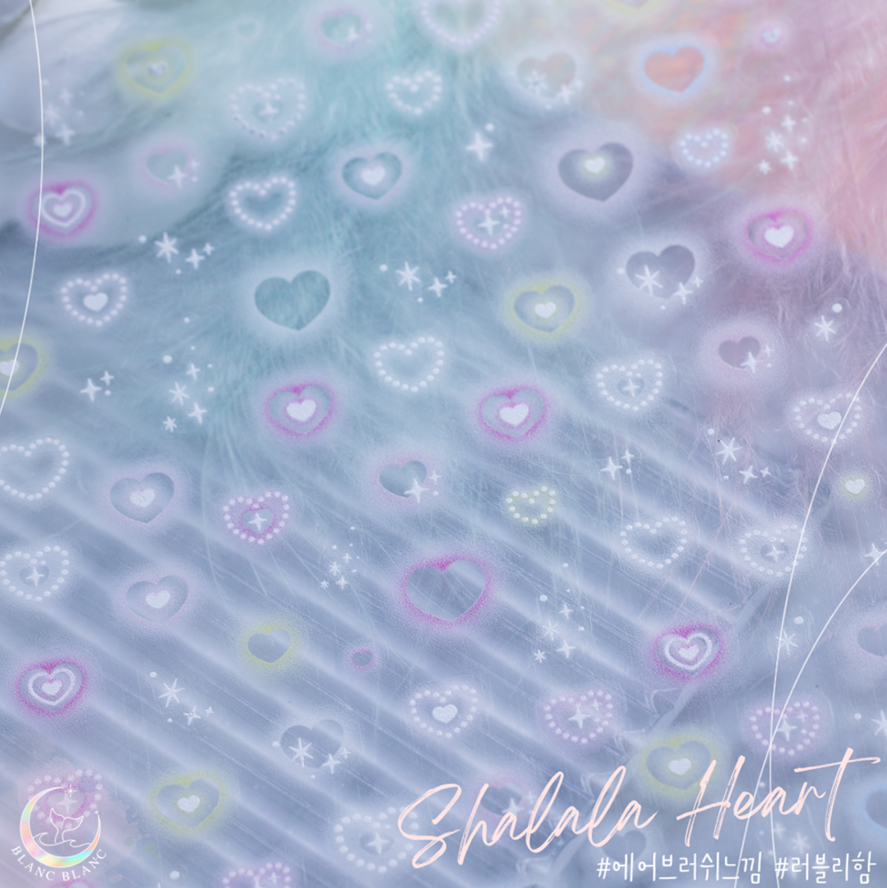 BLANC BLANC Shalala heart airbrush stickers