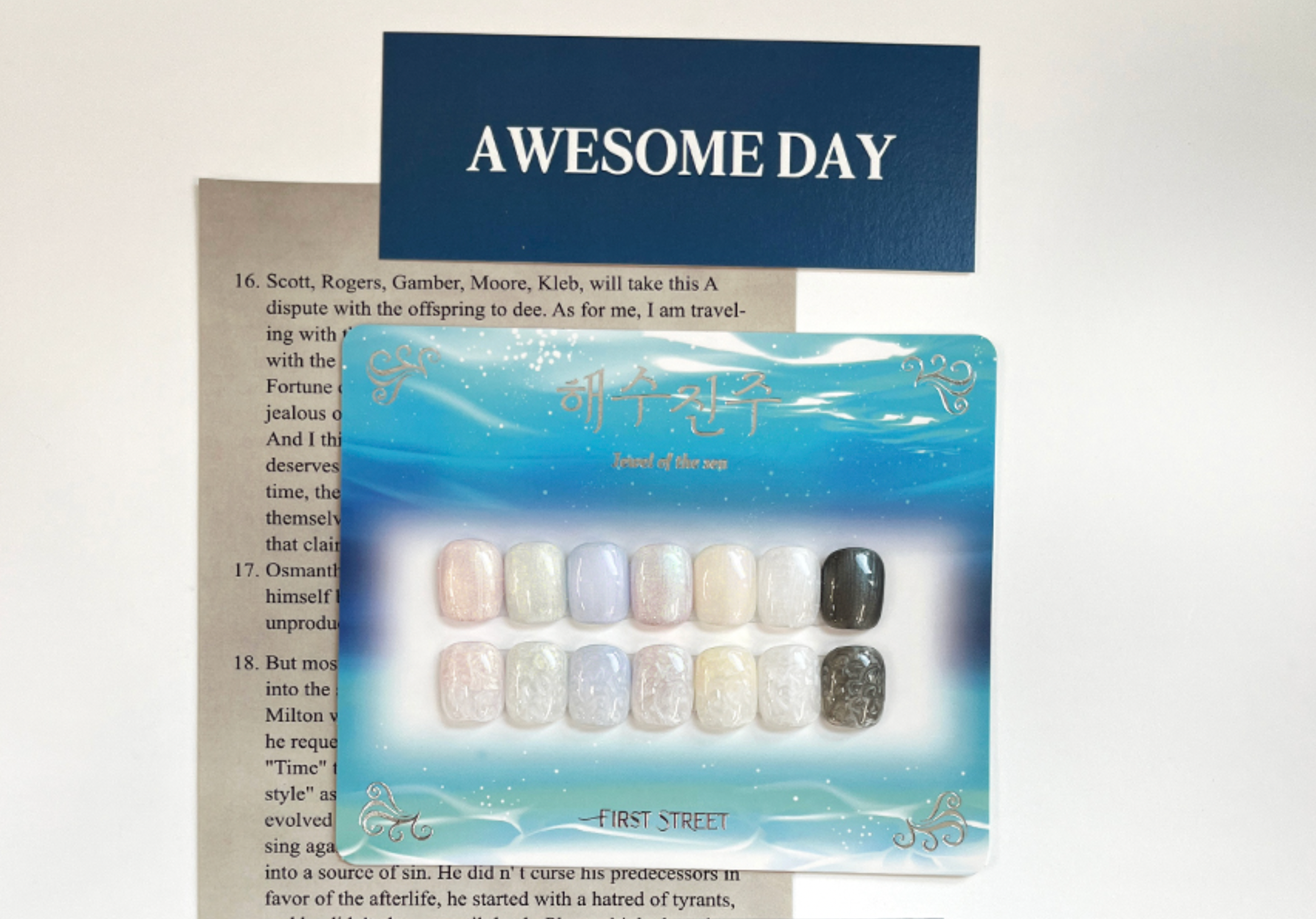 FIRST STREET Jewel of the Sea 7pc collection - no wipe mermaid pearl gel