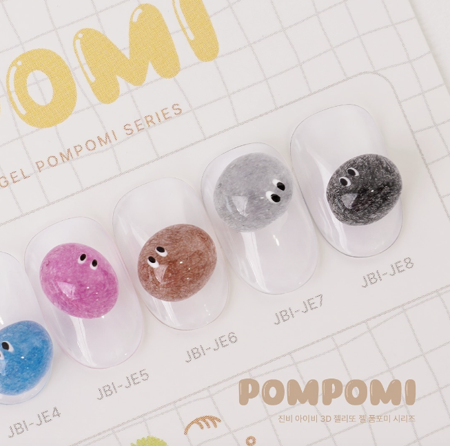 JIN.B Jellytto Pompomi 8pc collection - Velvet 3D embo gel