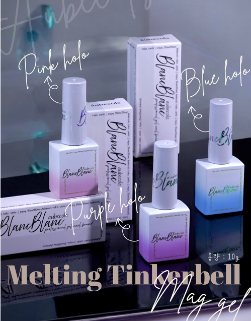 BLANC BLANC Aubecols - Melting Tinkerbell hologram magnetic 3pc set + 4 FREE GIFTS