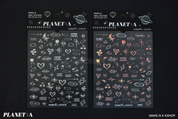 MAKE.N x ASHOP Planet A stickers - 2 colours