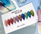 JEL and GEL Iceland's aurora 10pc collection - holographic magnetic gel