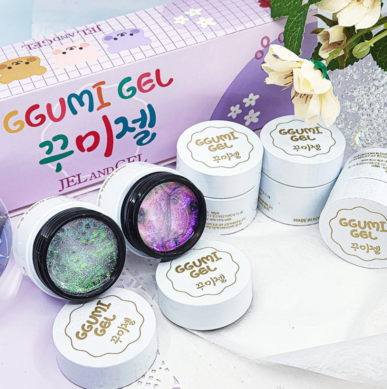 JEL and GEL Ggumi gel Pearl edition 5pc set | EB036~040 - 3D Embo gel