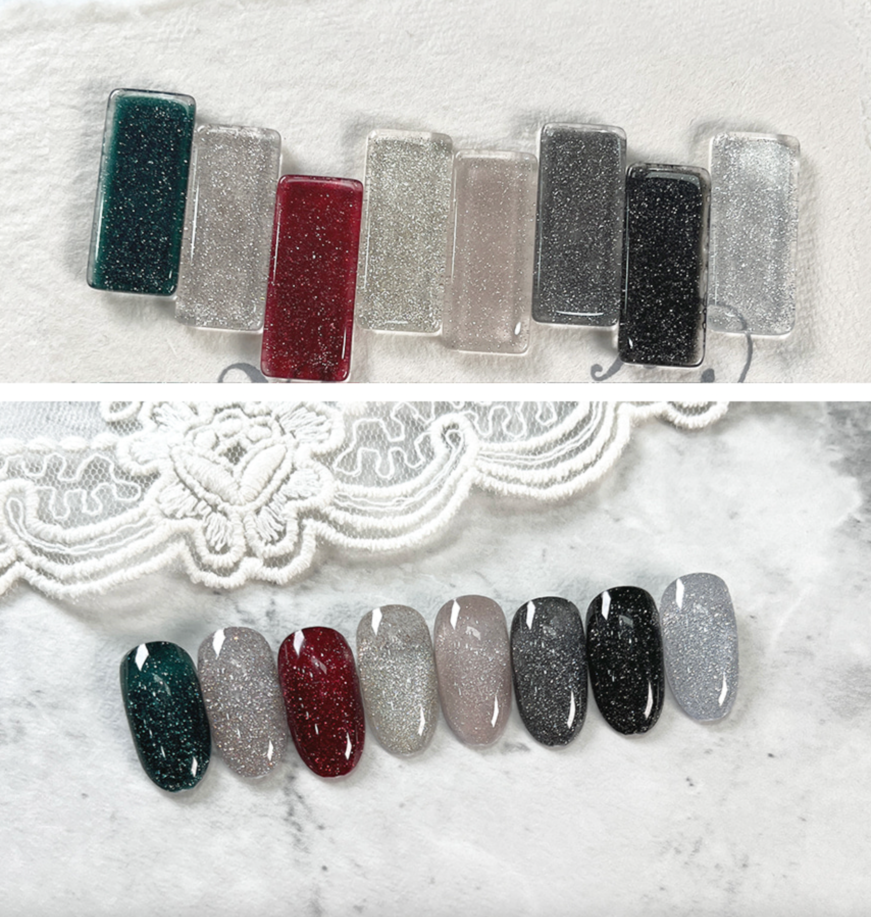 FIRST STREET Pulse | Flash up 8pc collection - flash reflective glitter gel