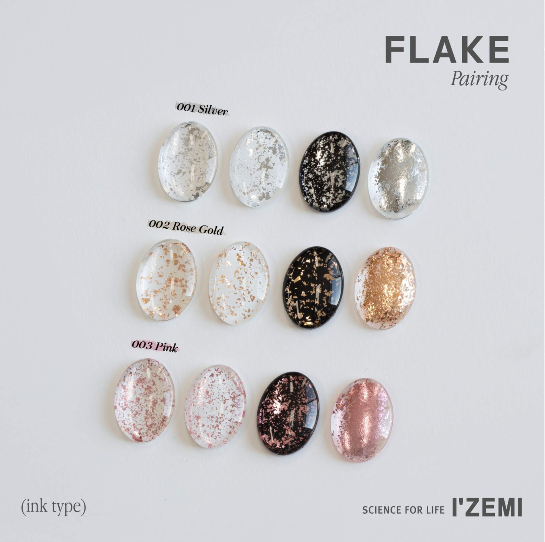 IZEMI Flake pairing (Ink type) - Pink