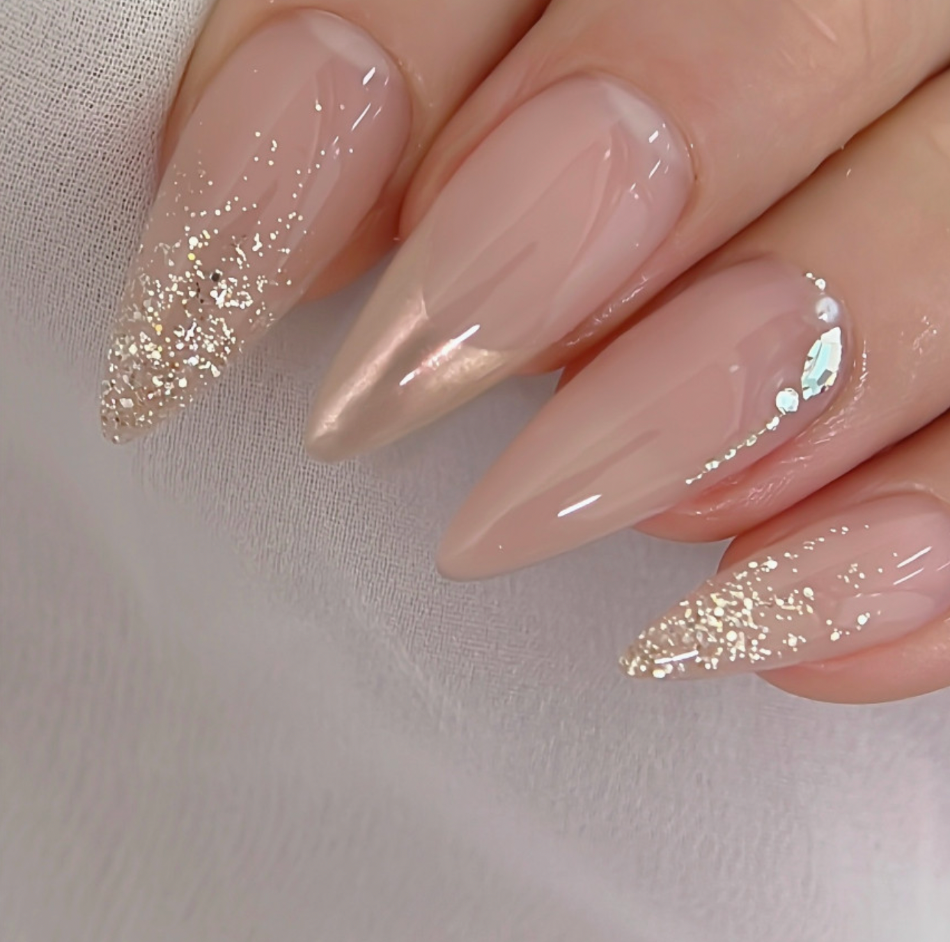 NAILBAYO - Doi glitter gel BEIGE GOLD