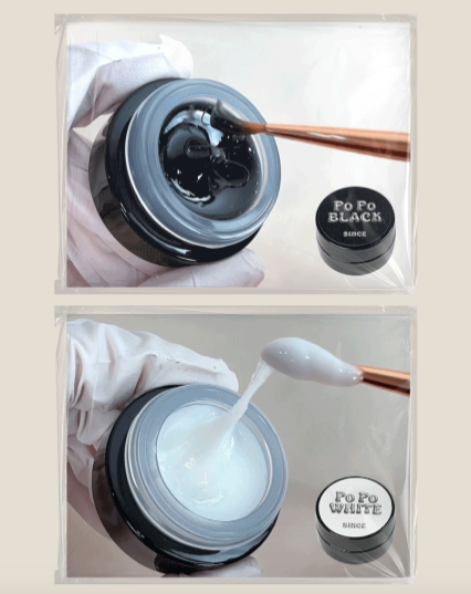 SINCE Po po gel - 3D no wipe embo gel [Black,white]