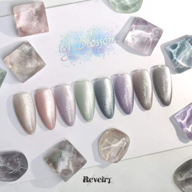 REVELRY Icy blossom 8pc magnetic collection + FREE GIFT