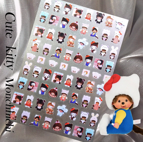 YOLOBITCH Kitty x Monchhichi stickers