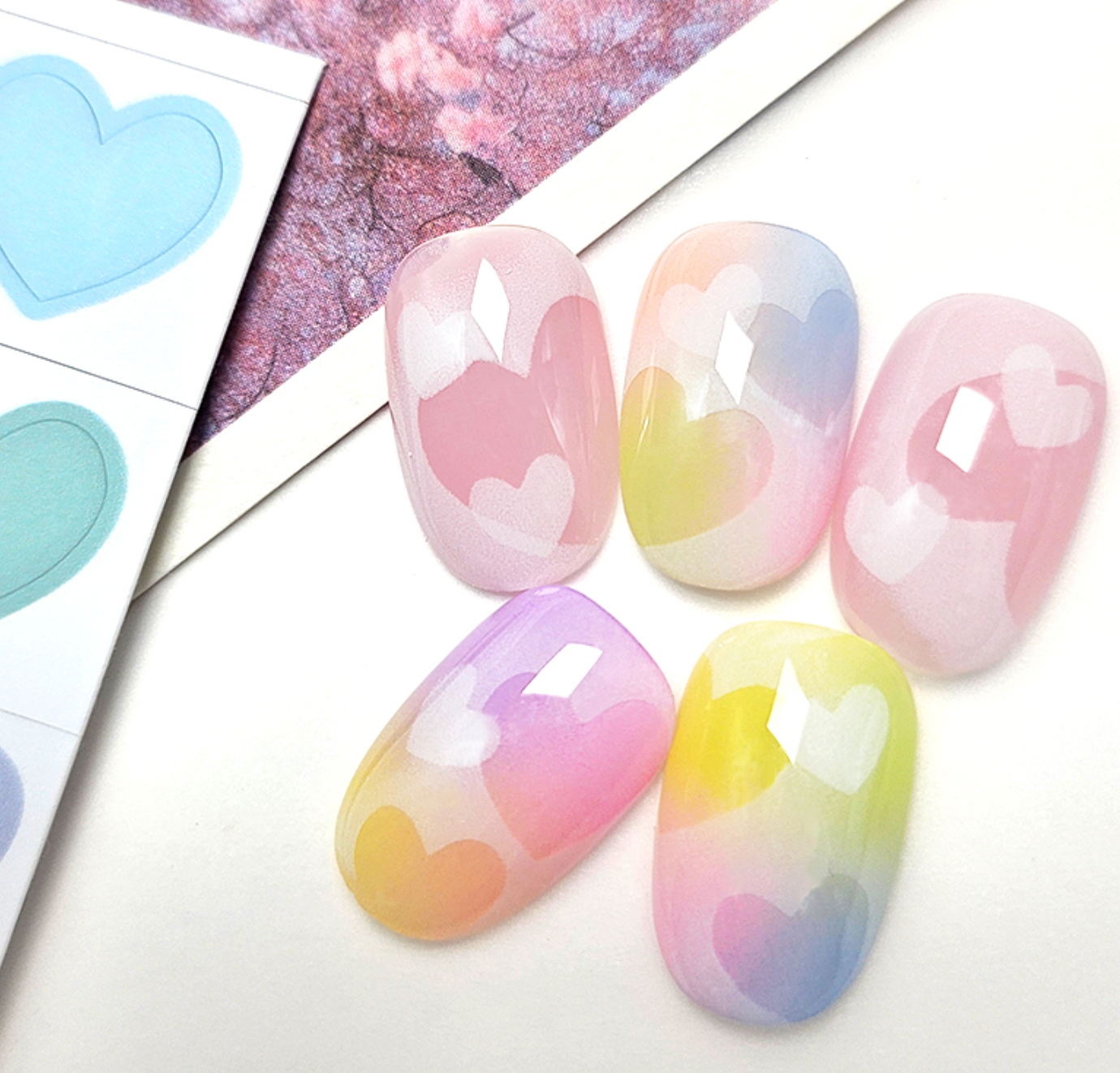 DIAMI Gradient stencil stickers - 10pc set