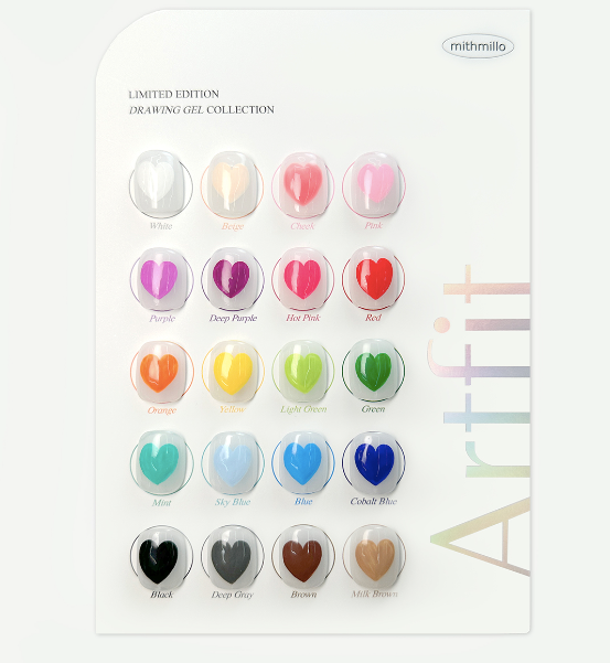 MITHMILLO Artfit 20pc collection - Non wipe painting gel + FREE GIFT