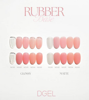 DGEL Rubber base gel - 5 colours