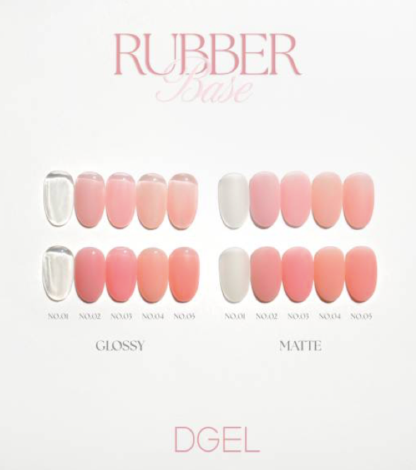 DGEL Rubber base gel - 5 colours