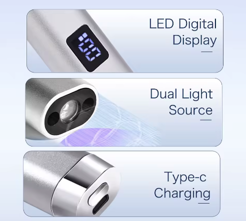 LUNAPRO 6W sensor lamp with magnetic stand - Silver/Pink