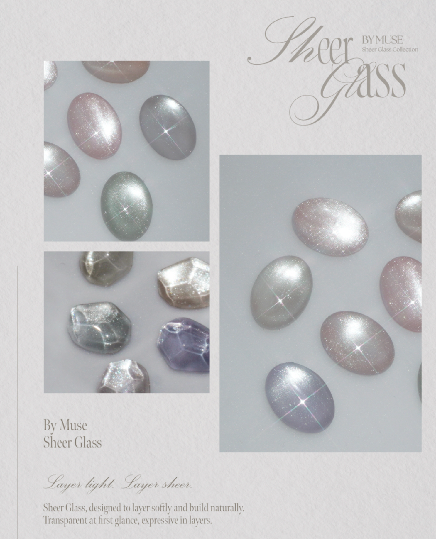 BY MUSE Sheer glass