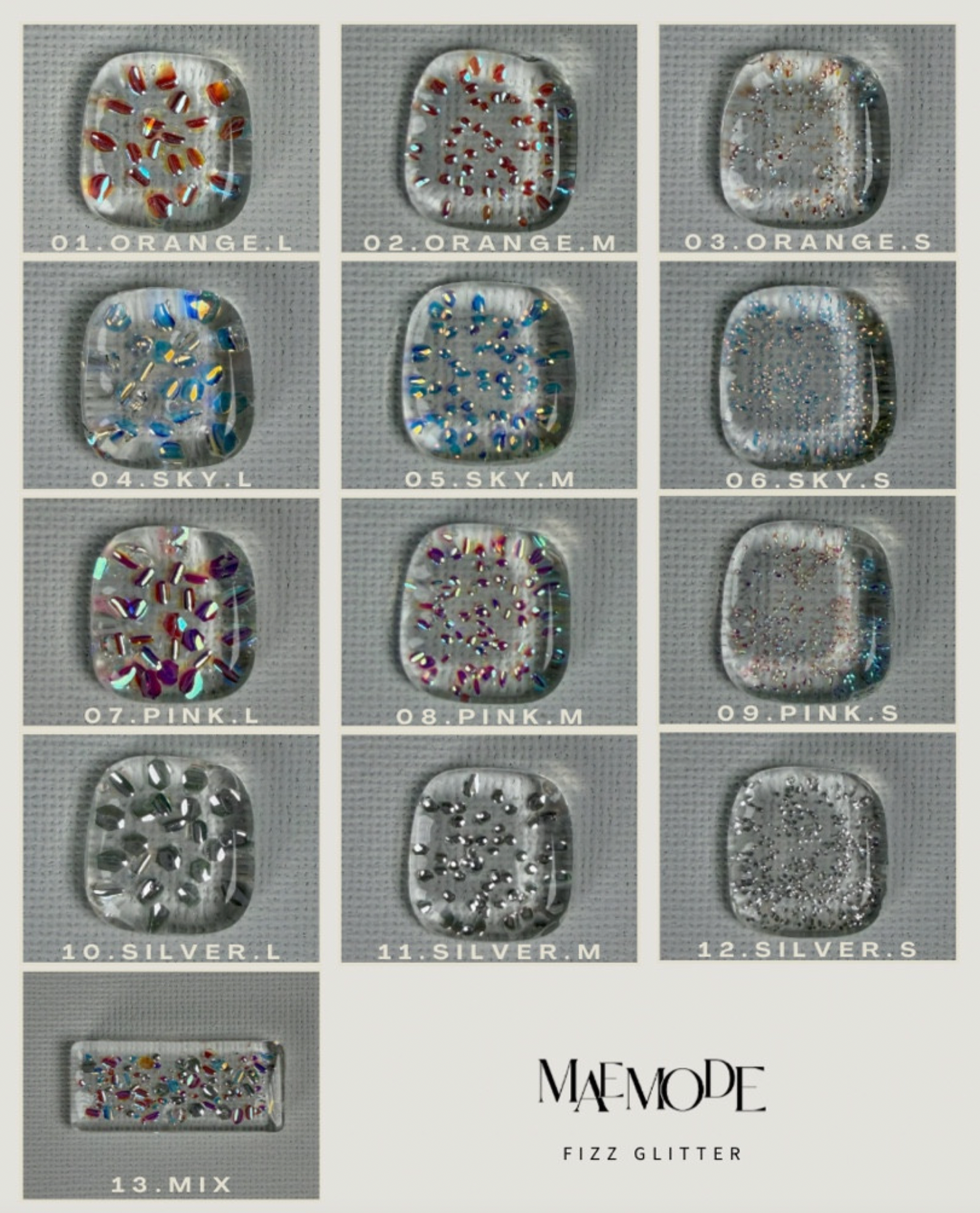 MAE MODE Fizz glitter - 13 types