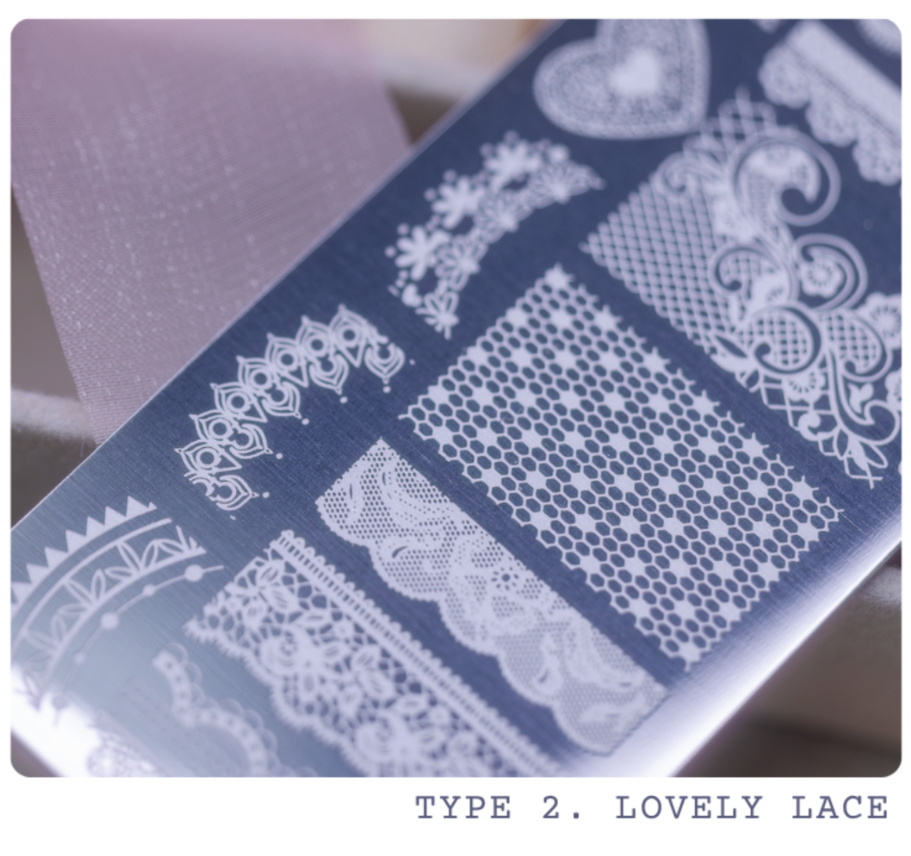 BLANC BLANC Mini lace stamping plate - 2 types