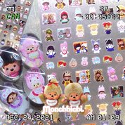 YOLOBITCH Pastel cotton Monchhichi stickers