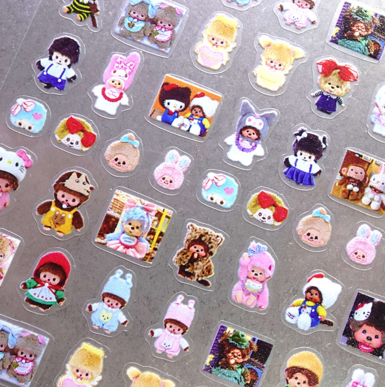 YOLOBITCH Pastel cotton Monchhichi stickers