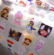 YOLOBITCH Pastel cotton Monchhichi stickers