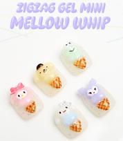 JELLO JELLO Zig Zag 3D Gel MINI (No-wipe) - Mellow whip 6pc set