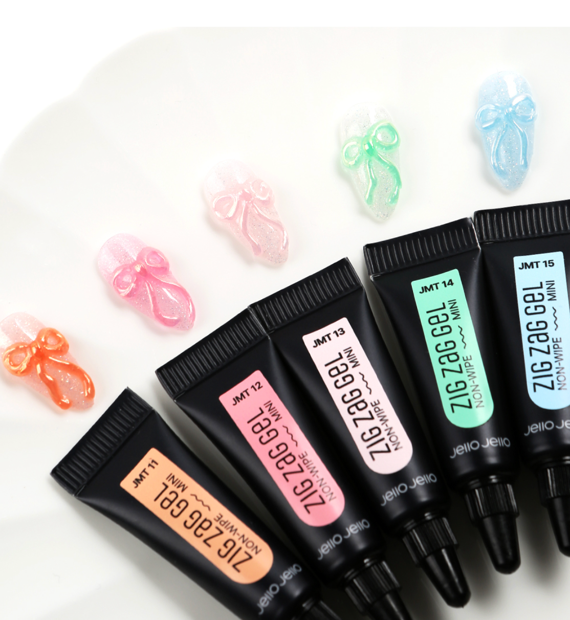 JELLO JELLO Zig Zag 3D Gel MINI (No-wipe) - Juicy jelly 6pc set
