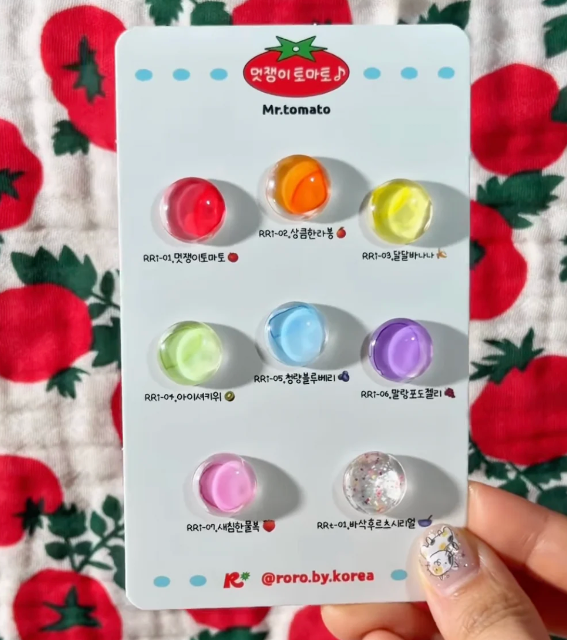 RORO Mr. Tomato 8pc collection - Ink + Glitter gel