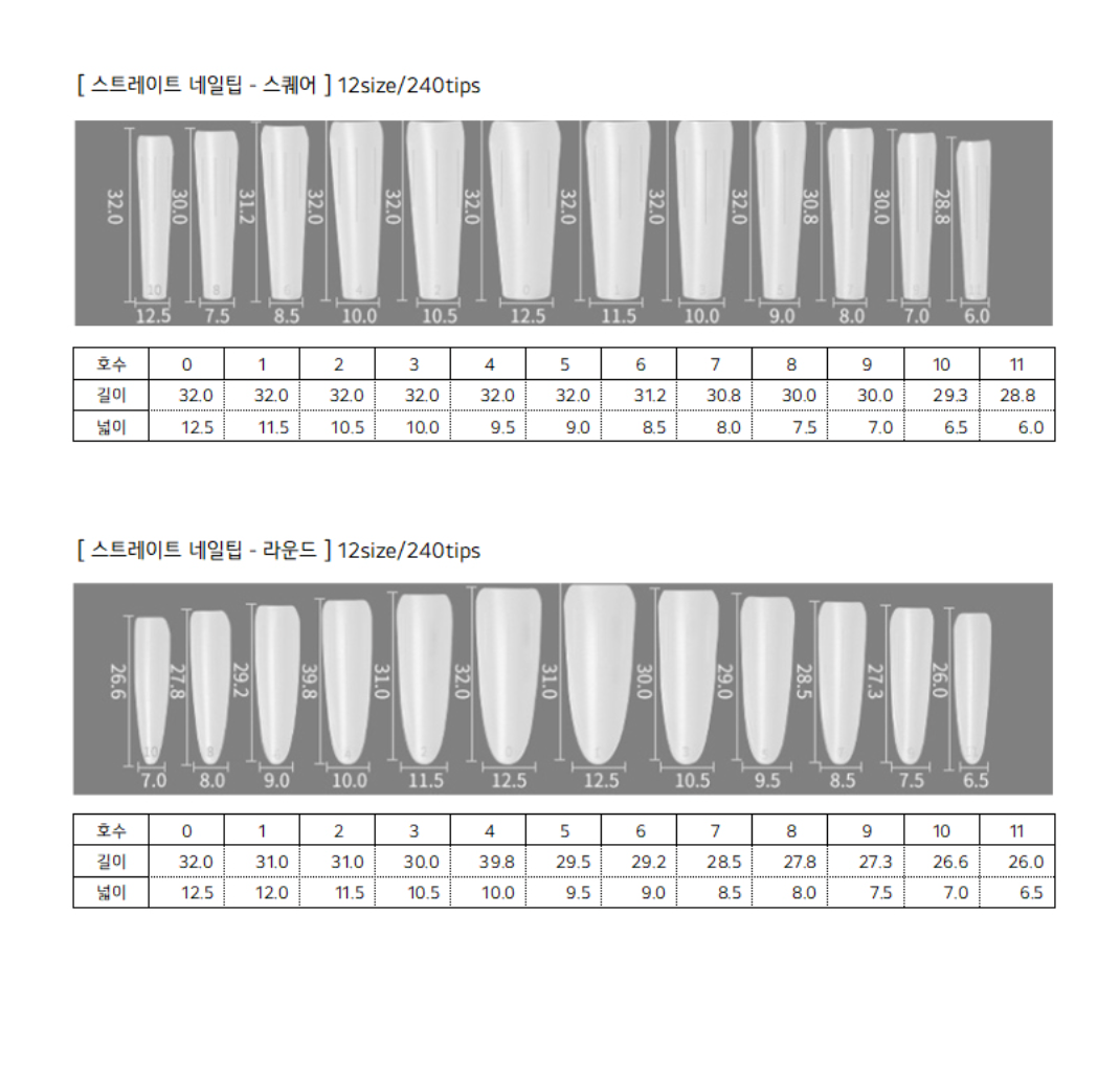 CLODI Straight nail tips - Square/Round
