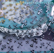 BLANC BLANC custom made - Metallic cross stickers | Silver/gold