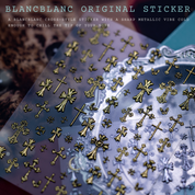 BLANC BLANC custom made - Metallic cross stickers | Silver/gold