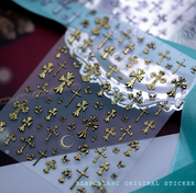 BLANC BLANC custom made - Metallic cross stickers | Silver/gold