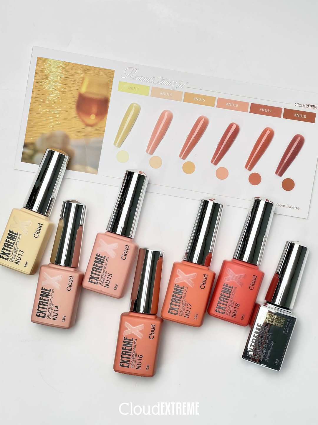 CLOUD EXTREME Romantic nudi - Colour + builder + extension hybrid gel | 36 colours