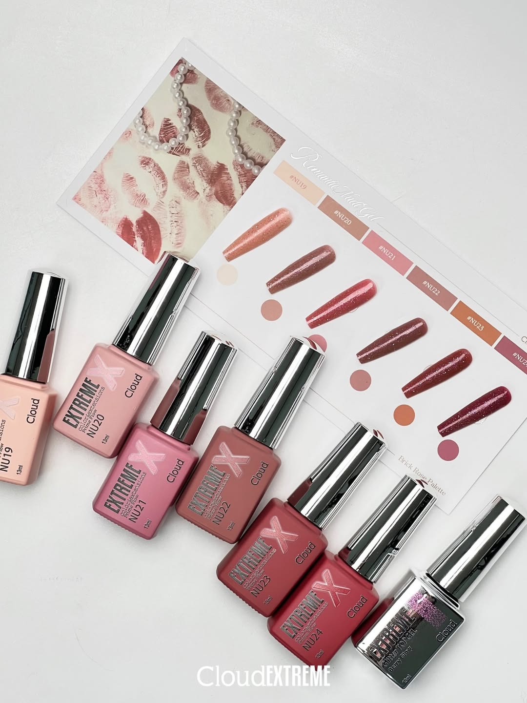 CLOUD EXTREME Romantic nudi - Colour + builder + extension hybrid gel | 36 colours